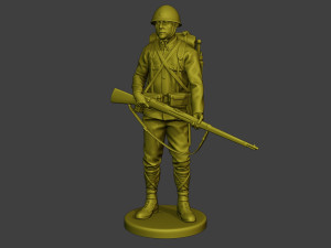 Japanese soldier ww2 Stand J1 3D Принт Модель