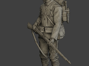 Japanese soldier ww2 Stand J1 3D Принт Модель