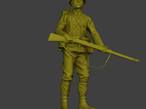 Japanese soldier ww2 Stand J1 3D Принт Модель