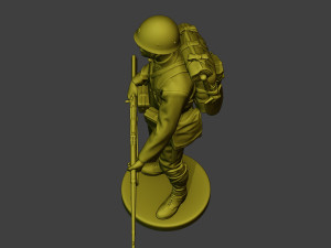 Japanese soldier ww2 Stand J1 3D Принт Модель