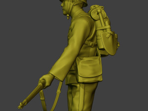 Japanese soldier ww2 Stand J1 3D Принт Модель