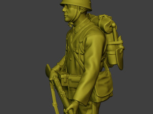 Japanese soldier ww2 Stand J1 3D Принт Модель