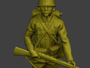 Japanese soldier ww2 Stand J1 3D Принт Модель
