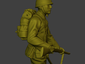 Japanese soldier ww2 Stand J1 3D Принт Модель