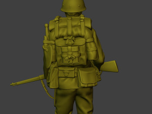 Japanese soldier ww2 Stand J1 3D Принт Модель