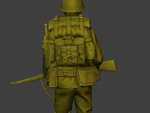 Japanese soldier ww2 Stand J1 3D Print Model