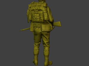 Japanese soldier ww2 Stand J1 3D Принт Модель