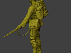 Japanese soldier ww2 Stand J1 3D Принт Модель