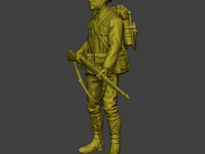 Japanese soldier ww2 Stand J1 3D Принт Модель