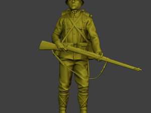 Japanese soldier ww2 Stand J1 3D Принт Модель