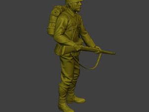Japanese soldier ww2 Stand J1 3D Принт Модель