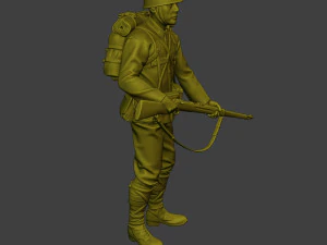 Japanese soldier ww2 Stand J1 3D Print Model