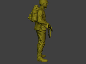 Japanese soldier ww2 Stand J1 3D Принт Модель