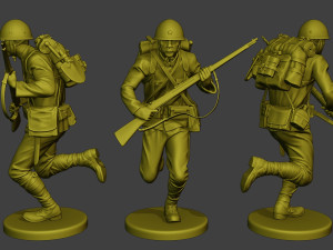 Japanese soldiers ww2 J1 Pack1 3D Print Model