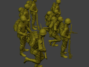 Japanese soldiers ww2 J1 Pack1 3D Print Model