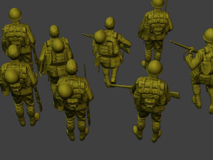 Japanese soldiers ww2 J1 Pack1 3D Print Model