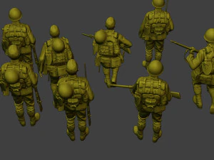 Japanese soldiers ww2 J1 Pack1 3D Print Model