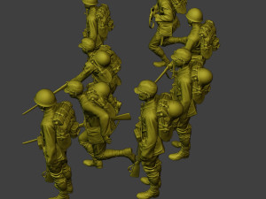 Japanese soldiers ww2 J1 Pack1 3D Print Model