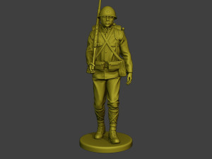 Japanese soldier ww2 Walk J1 Model Cetak 3D
