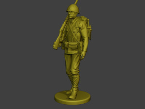Japanese soldier ww2 Walk J1 Model Cetak 3D