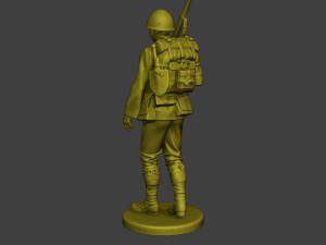 Japanese soldier ww2 Walk J1 Model Cetak 3D