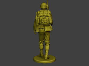 Japanese soldier ww2 Walk J1 Model Cetak 3D