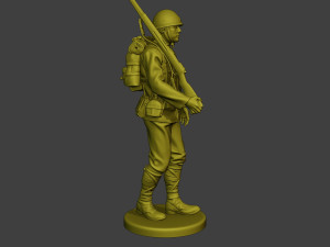Japanese soldier ww2 Walk J1 Model Cetak 3D