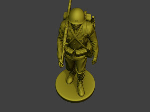 Japanese soldier ww2 Walk J1 Model Cetak 3D