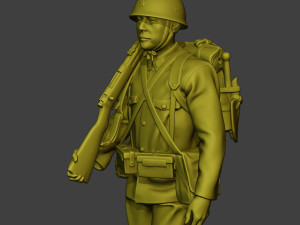 Japanese soldier ww2 Walk J1 Model Cetak 3D