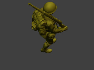 Japanese soldier ww2 Walk J1 Model Cetak 3D
