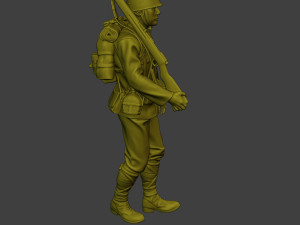 Japanese soldier ww2 Walk J1 Model Cetak 3D