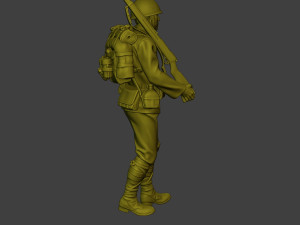Japanese soldier ww2 Walk J1 Model Cetak 3D