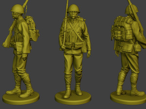 Japanese soldier ww2 Walk2 J1 3D प्रिंट मॉडल