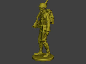 Japanese soldier ww2 Walk2 J1 Modèles 3D en vedette