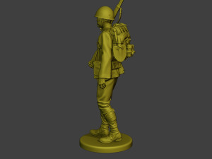 Japanese soldier ww2 Walk2 J1 Modèles 3D en vedette