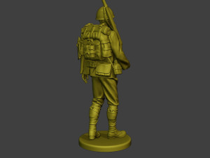 Japanese soldier ww2 Walk2 J1 Modèles 3D en vedette