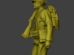 Japanese soldier ww2 Walk2 J1 Modèles 3D en vedette