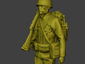 Japanese soldier ww2 Walk2 J1 Modèles 3D en vedette