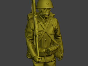 Japanese soldier ww2 Walk2 J1 Modèles 3D en vedette