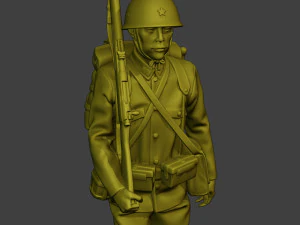 Japanese soldier ww2 Walk2 J1 3D Print Model