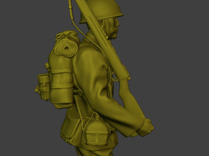 Japanese soldier ww2 Walk2 J1 Modèles 3D en vedette