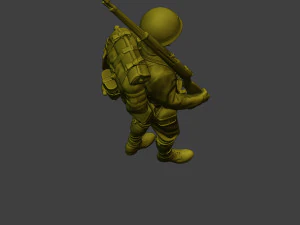 Japanese soldier ww2 Walk2 J1 3D Print Model