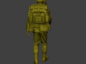 Japanese soldier ww2 Walk2 J1 Modèles 3D en vedette