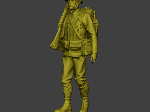 Japanese soldier ww2 Walk2 J1 Modèles 3D en vedette