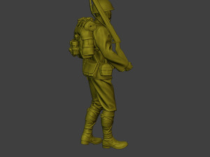 Japanese soldier ww2 Walk2 J1 Modèles 3D en vedette
