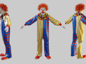 Clown Male ACC2130 Tpose 3D-Modell