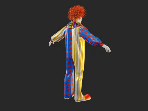 Clown Male ACC2130 Tpose 3D Model