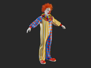 Clown Male ACC2130 Tpose 3D Model