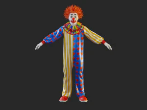 Clown Male ACC2130 Tpose 3D Model