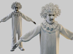 Clown Male ACC2130 Tpose 3D Model